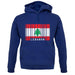 Lebanon Barcode Style Flag unisex hoodie