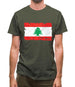 Lebanon Grunge Style Flag Mens T-Shirt