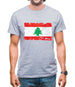 Lebanon Grunge Style Flag Mens T-Shirt