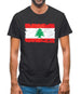 Lebanon Grunge Style Flag Mens T-Shirt