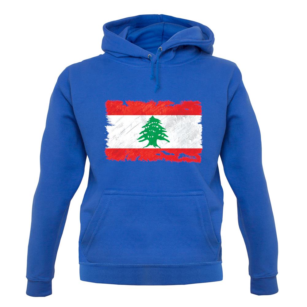 Lebanon Grunge Style Flag unisex hoodie