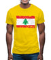 Lebanon Grunge Style Flag Mens T-Shirt