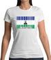 Lesotho Barcode Style Flag Womens T-Shirt