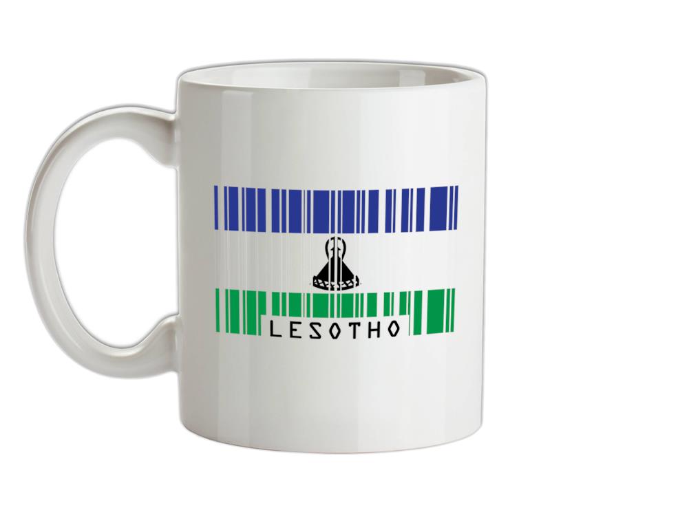Lesotho Barcode Style Flag Ceramic Mug