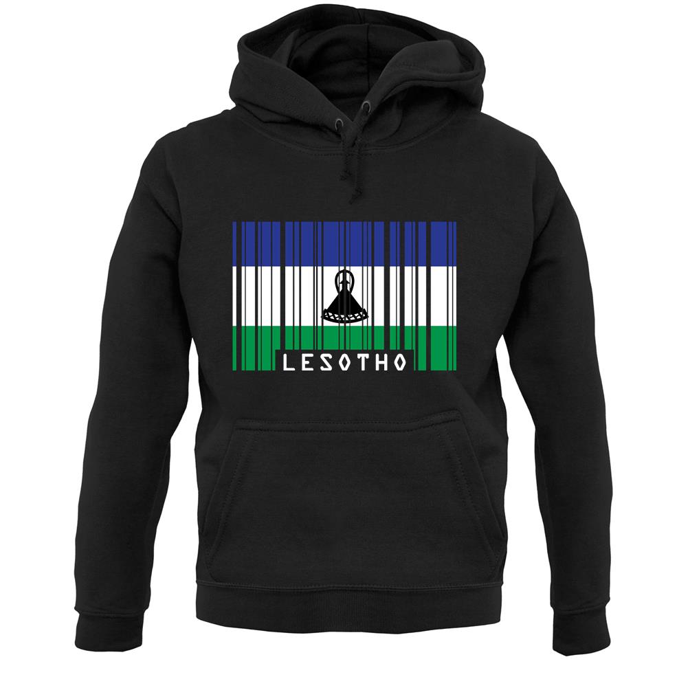 Lesotho Barcode Style Flag Unisex Hoodie