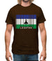 Lesotho Barcode Style Flag Mens T-Shirt