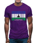 Lesotho Barcode Style Flag Mens T-Shirt