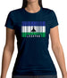 Lesotho Barcode Style Flag Womens T-Shirt
