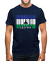 Lesotho Barcode Style Flag Mens T-Shirt