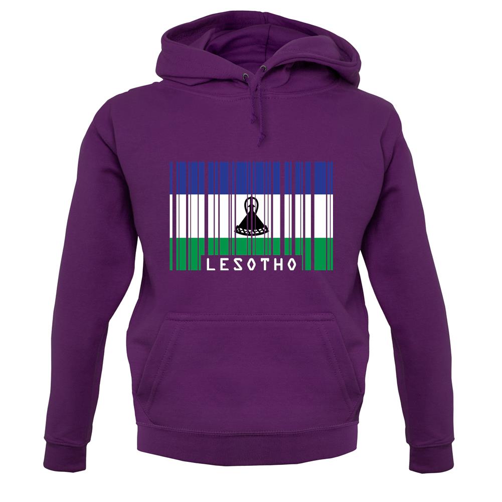 Lesotho Barcode Style Flag unisex hoodie
