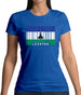 Lesotho Barcode Style Flag Womens T-Shirt