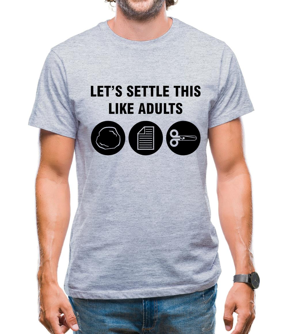 Settle This Like Adults Rock Paper Scissors Mens T-Shirt