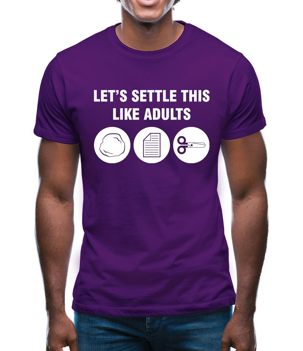 Settle This Like Adults Rock Paper Scissors Mens T-Shirt