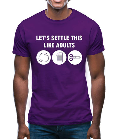 Settle This Like Adults Rock Paper Scissors Mens T-Shirt