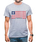 Liberia Barcode Style Flag Mens T-Shirt