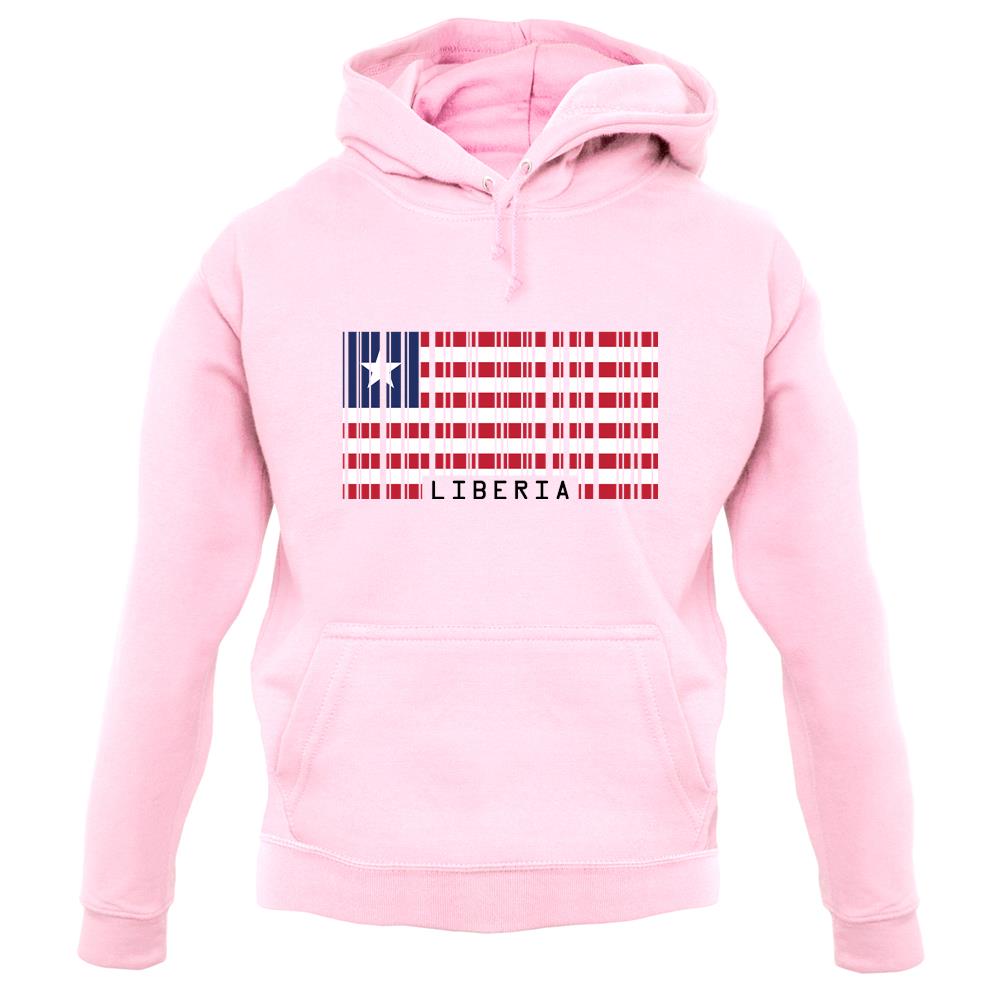 Liberia Barcode Style Flag unisex hoodie