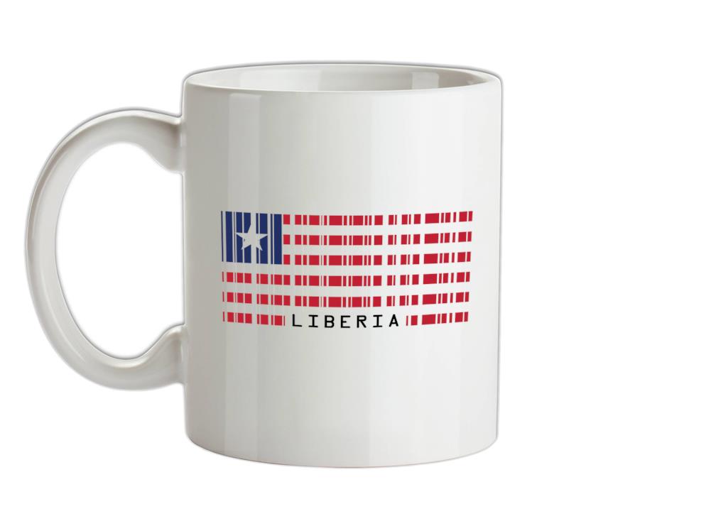 Liberia Barcode Style Flag Ceramic Mug