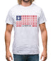 Liberia Barcode Style Flag Mens T-Shirt