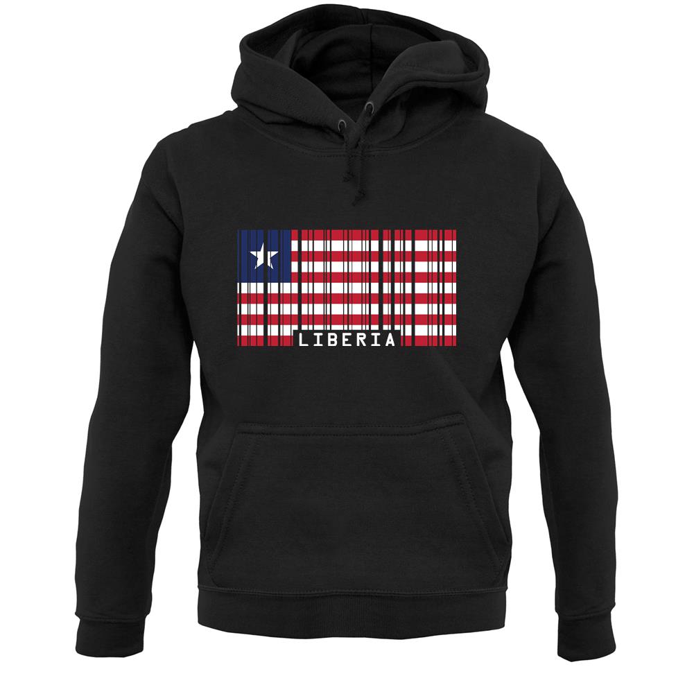 Liberia Barcode Style Flag Unisex Hoodie