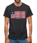 Liberia Barcode Style Flag Mens T-Shirt