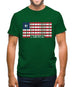 Liberia Barcode Style Flag Mens T-Shirt