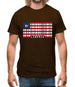 Liberia Barcode Style Flag Mens T-Shirt