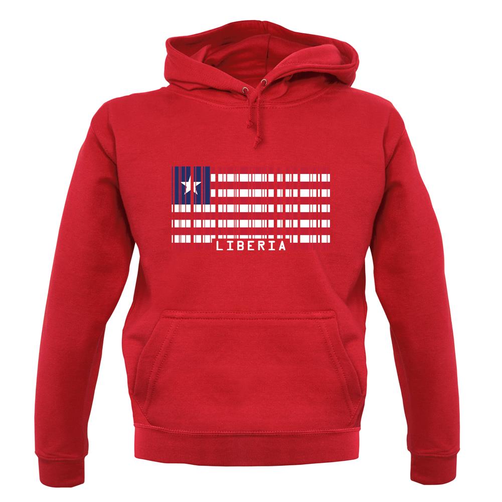 Liberia Barcode Style Flag unisex hoodie