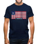 Liberia Barcode Style Flag Mens T-Shirt