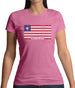 Liberia Barcode Style Flag Womens T-Shirt