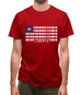 Liberia Barcode Style Flag Mens T-Shirt