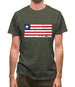 Liberia Grunge Style Flag Mens T-Shirt