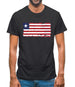 Liberia Grunge Style Flag Mens T-Shirt