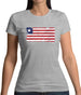 Liberia Grunge Style Flag Womens T-Shirt