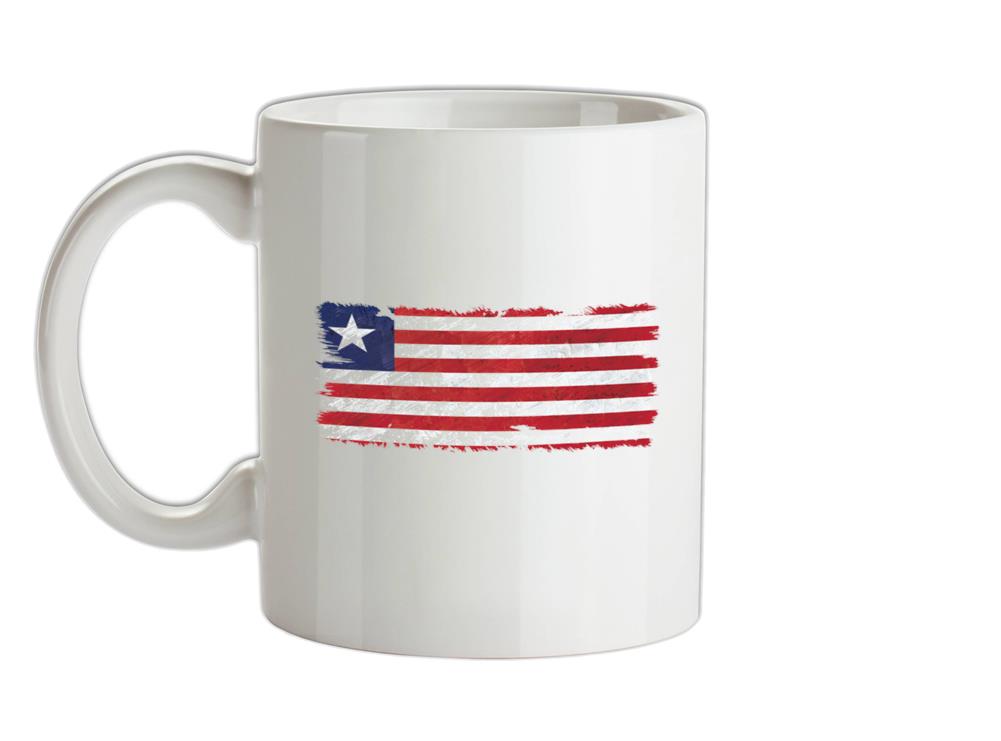 Liberia Grunge Style Flag Ceramic Mug