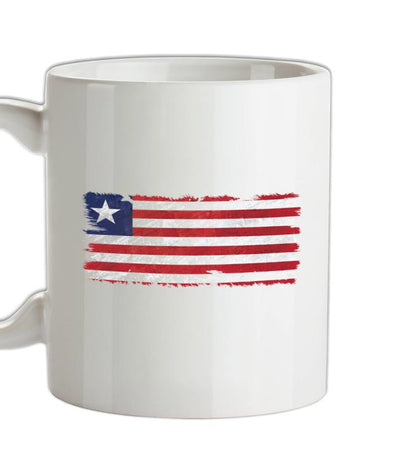Liberia Grunge Style Flag Ceramic Mug
