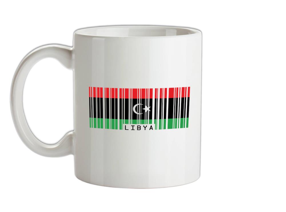 Libya Barcode Style Flag Ceramic Mug