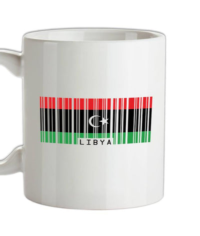 Libya Barcode Style Flag Ceramic Mug