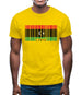 Libya Barcode Style Flag Mens T-Shirt