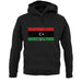 Libya Barcode Style Flag unisex hoodie