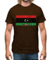 Libya Barcode Style Flag Mens T-Shirt