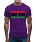 Libya Barcode Style Flag Mens T-Shirt