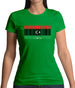 Libya Barcode Style Flag Womens T-Shirt