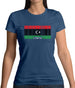 Libya Barcode Style Flag Womens T-Shirt