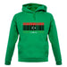 Libya Barcode Style Flag unisex hoodie