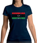 Libya Barcode Style Flag Womens T-Shirt