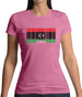 Libya Barcode Style Flag Womens T-Shirt