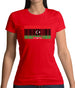 Libya Barcode Style Flag Womens T-Shirt