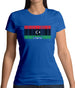 Libya Barcode Style Flag Womens T-Shirt