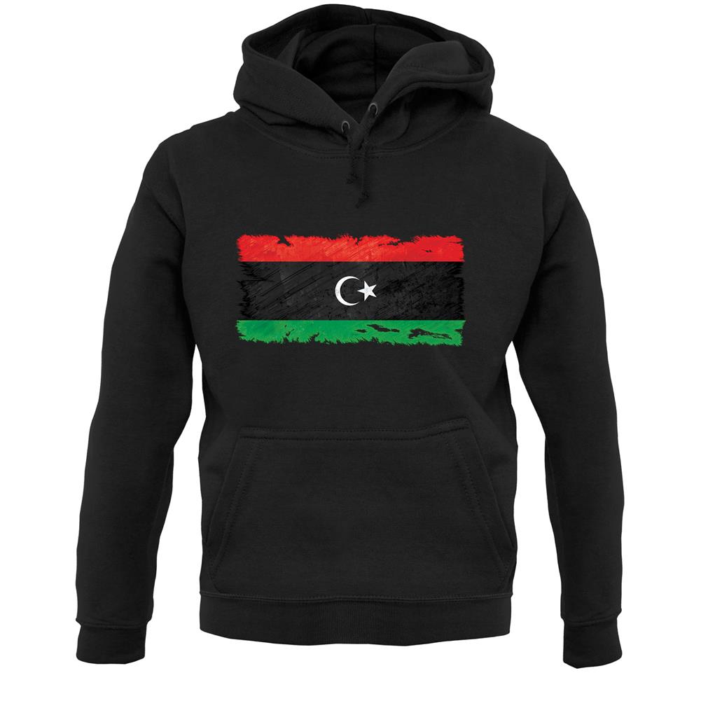 Libya Grunge Style Flag Unisex Hoodie