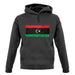 Libya Grunge Style Flag unisex hoodie